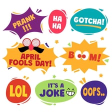 People reacting to the reveal of an April Fools’ prank.