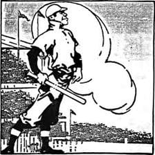 An illustration of Casey calmly stepping into the batter’s box