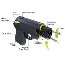 A handheld Taser conducted-energy weapon.