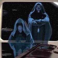 Star Wars characters Darth Maul and Darth Sidious.