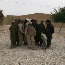 A reconnaissance patrol conducting an intelligence-gathering mission