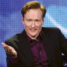 Conan O’Brien pictured during his late-night television hosting career.