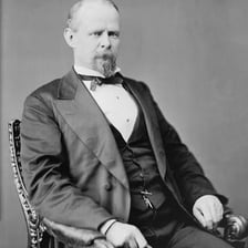 A historical portrait of Adlai E. Stevenson, U.S. vice president from 1893 to 1897.