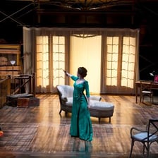A stage production depicting Hedda Gabler.