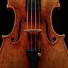 A valuable Stradivarius violin, a famous string instrument.
