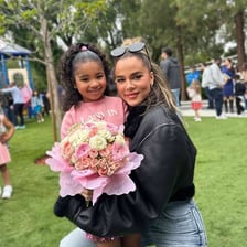 Khloé Kardashian pictured with her children True and Tatum.
