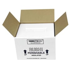 A package prepared for overnight shipping