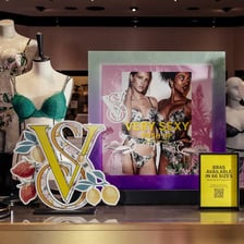 A woman shopping in a Victoria’s Secret lingerie store