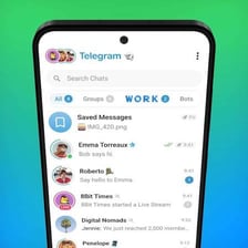 A smartphone displaying a Telegram instant-messaging conversation