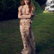 Sophie Turner portraying Sansa Stark in Game of Thrones.