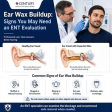 An ear, nose and throat specialist examining a patient’s ear.