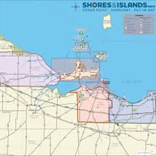 A map showing Ohio immediately south of Lake Erie