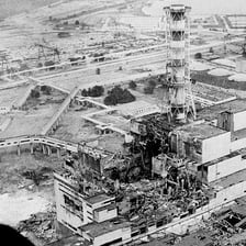 The Chernobyl nuclear power plant in the former Soviet Union