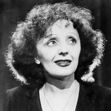 A portrait of French singer Édith Piaf.