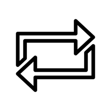A circular arrow symbol commonly used to indicate repetition