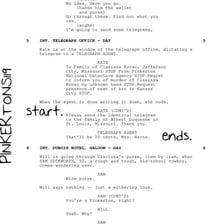 Actor reading audition material from a script.