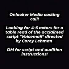Actor reading from a script during a role audition.