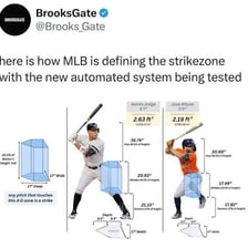 A baseball batter with the strike zone marked from the knees upward.