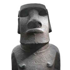 Monumental Moai statues standing on Rapa Nui