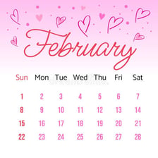 A calendar page for February.