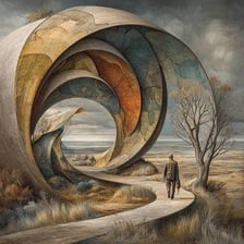 A visual scene conveying something as completely impossible.