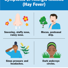 A person sneezing during an apparent seasonal allergy episode.