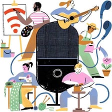 A person casually experimenting with an unfamiliar hobby.