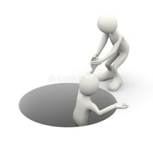 An illustration of one person assisting another person in concealing wrongdoing.
