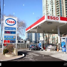 Esso-branded gas station in Canada