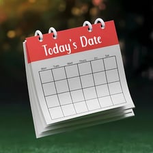 A calendar representing the present day.