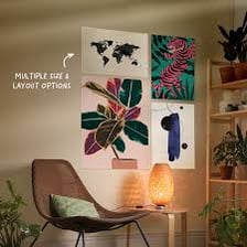 Several posters arranged on a wall