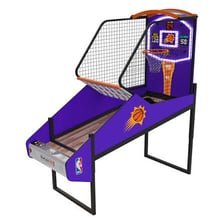 Phoenix Suns players competing in a basketball game