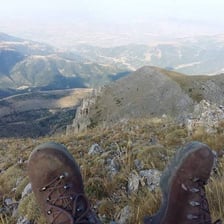 A mountainous landscape featuring Mount Ossa in Greece.