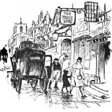 An illustration of Jane Eyre at the austere Lowood school