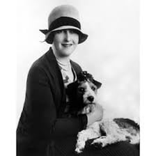 A portrait of mystery novelist Agatha Christie.