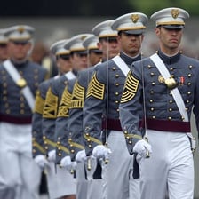 Cadets in uniform at the United States Military Academy