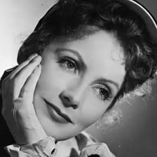 A portrait of Swedish-American actress Greta Garbo.