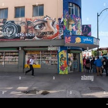 A street scene in Tijuana, Mexico.