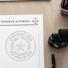 Notary seal stamped on a document