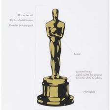 An Oscar statuette representing an Academy Award nomination