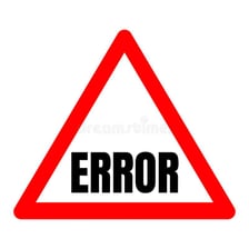 A simple illustration representing an error or mistake.