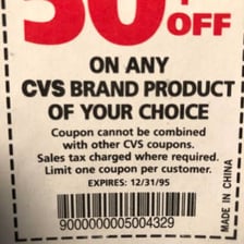 A discount coupon marked with a past expiration date.