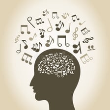 An illustration representing difficulty recognizing musical pitch