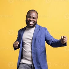An energetic person showing enthusiasm and liveliness.