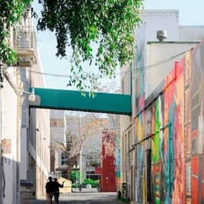 A downtown street scene in Modesto, California