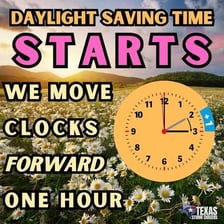 An analog clock showing two o’clock during a daylight-saving-time transition