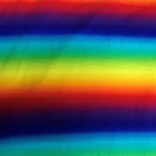 Fabric showing a smooth ombre transition between colors