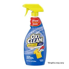 A bottle of OxiClean household cleaner.