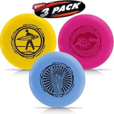 A Wham-O-branded Frisbee flying disc.