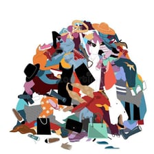 A large pile of objects conveying a substantial amount.